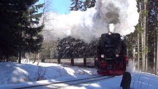 HSB  Winterdampf bei den Harzer Schmalspurbahnen [upl. by Adrell271]