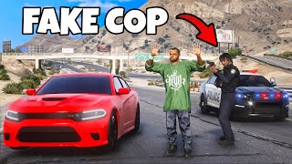 I became a FAKE COP In GTA 5 RP [upl. by Admana502]