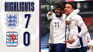 England U21 70 Luxembourg U21  Clinical Young Lions Put SEVEN Past Luxembourg  Highlights [upl. by Salisbarry]