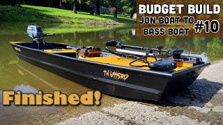 Jon Boat to Bass Boat Build Complete  Budget Build [upl. by Aehsal205]