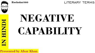 Negative Capability in Hindi  Negative capability in English for NETJRF PGT TGT [upl. by Kakalina]