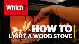 How to light a wood burning stove [upl. by Lamrej]