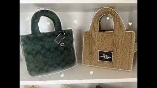 COACH Signature Shearling Tote 22 Review and Comparison  Georgina Marcano [upl. by Wenonah]