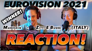 EUROVISION 2021 WINNER Måneskin  Zitti E Buoni ITALY FIRST REACTION [upl. by Beatriz]