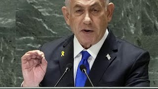 Netanyahu slams Iran at UN General Assembly as Israel continues to exchange fire with Hezbollah [upl. by Ahsiya760]