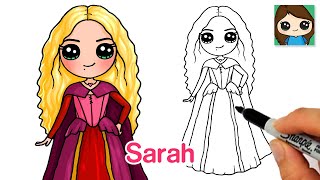 How to Draw Witch Sarah Sanderson  Hocus Pocus [upl. by Davison]