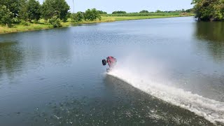 Figuring Out HOW To DRIVE An RC CAR On WATER Traxxas XMAXX HYDROPLANE [upl. by Clements]