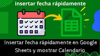 poner fecha rápidamente en Google Sheets [upl. by Ahsanat]