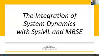 Integrating System Dynamics and SysML [upl. by Asital]