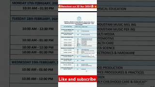 Datesheet outdatesheet2024 cbseboard cbse datesheet [upl. by Dnaltiak]