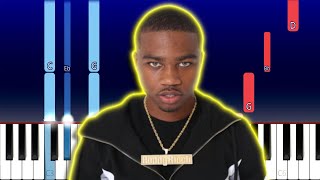 Roddy Ricch  Peta ft Meek Mill Piano Tutorial [upl. by Now421]