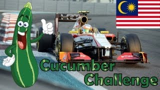 F1 2012 Career Mode Part 2 Malaysia Cucumber Challenge [upl. by Rezzani]