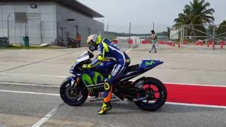 Valentino Rossi practice start Sepang winter test 2016 Super SOUND [upl. by Hansen]