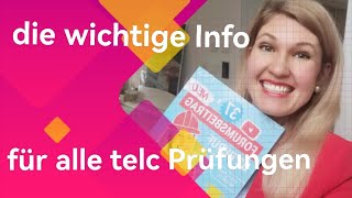 🇩🇪die WICHTIGE INFO für ALLE telc Prüfungen [upl. by Lramaj733]