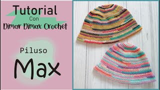 Tutorial paso a paso Como hacer un GORRO PILUSO a Crochet con RESTOS DE HILADO Todas las TALLAS [upl. by Venterea584]