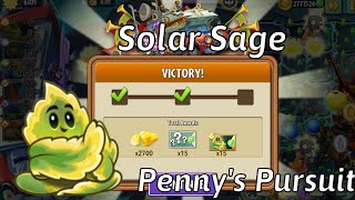 Plants vs Zombies 2 Penny Pursuit Solar Sage Week 188 Day 15 Boss Fight Gameplay [upl. by Roobbie]