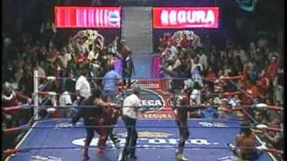 CMLL 020609 Místico Volador Jr La Sombra VS Mr Niebla Felino Negro Casas 13 [upl. by Sedecrem689]