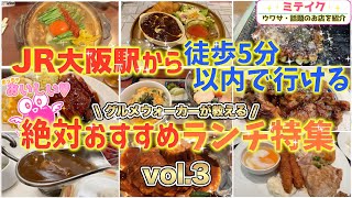 梅田ランチ 【VOL3】大阪駅から徒歩５分以内❗️おすすめ4店Lunch around Osaka Station [upl. by Ahtelrac]