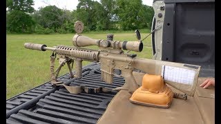 Sighting In My quotMockquot 12 Mk12 Mod 1 SPR Build [upl. by Airdnal]