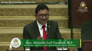 WATCH  Hon Mohabir Anil Nandlall SC MP speaking at today’s Special Sitting of the National [upl. by Vyse419]