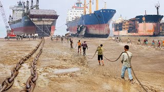 The Scary Process of Scrapping Massive Rusted Ships by Hands [upl. by Aray967]