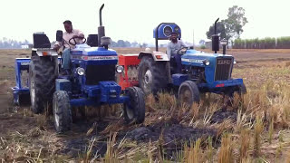 Ford 3600 VS Farmtrac 70  ROTAVATOR 7FT [upl. by Lagas55]