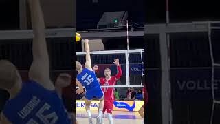 Double volleyball vnl vnl2023 volleyballworld volleyballshorts volleyballmatch highlights [upl. by Acirre]