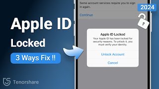 2024 Top 3 Ways to Fix Apple ID Locked for Security Reasons  Apple ID disabled 100 Works [upl. by Blumenfeld]