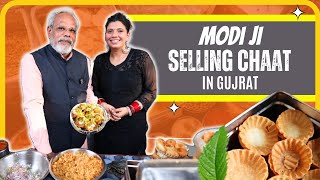 Modi Ji Selling Chaat on Gujarat Streets 🔥  Taste Super Amazing  😍🤩 [upl. by Urbano536]