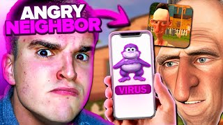 Ejecuté el VIRUS REAL de ANGRY NEIGHBOR en mi PC y ¡se volvió loco 2 [upl. by Eartha]