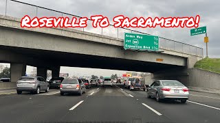 ROSEVILLE TO SACRAMENTO CALIFORNIA DRIVE [upl. by Drofla533]