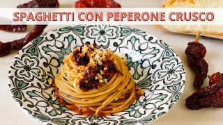 Spaghetti con peperone crusco  Ricetta Lucana  Chef Deg  Saporie [upl. by Adachi905]