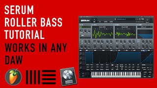 DIRTY SERUM DNB ROLLER FOGHORN BASS TUTORIAL  How to make drum and bass roller presets in any DAW [upl. by Akcire]