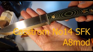 Casstrom No 14 SFK A8mod unboxing and sharpness test [upl. by Ahsinad214]