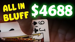 Bankroll Challenge Part 14  Bluffing all in with third pair  Poker Vlog 40 [upl. by Moody]