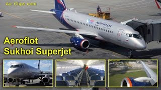 Aeroflot Sukhoi Superjet 100 Business Class Moscow to Kiev AirClips full flight series [upl. by Jerrylee]