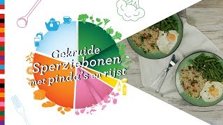 Sperziebonen met pindas en rijst  Gezond Recept [upl. by Githens]