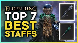 Best Staffs For MAGIC amp SORCERY BUILDS  Intelligence Faith amp Arcane Weapons  Elden Ring [upl. by Jopa]