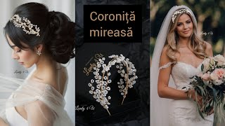 CORONITA MIREASA CORONIȚĂ MIREASĂ CU PERLE TIARA MIREASA Accesorii de par pentru mirese CORONITE [upl. by Cuda]