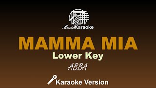 Mamma Mia  ABBA Lower Key Karaoke Version [upl. by Hadley113]