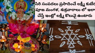 Lakshmi Kubera Pooja Vidhanam  Kubera Shodasa Vupachara Pooja Demo  లక్ష్మీ కుబేర పూర్తి పూజ [upl. by Tripp627]