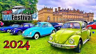 VW Festival Harewood House 2024 Leeds Lots of classic Volkswagen Beetle Bus Karmann Golf [upl. by Krystyna]