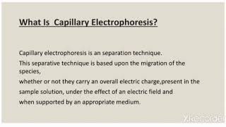 Theory of capillary electrophoresis Advance separation techniques [upl. by Oniluap725]