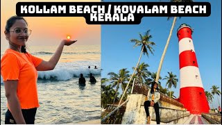 Kovalam Beach Kerala  Must Visit Places In Kerala  kollam Beach KeralaKovalam Beach Complete Tour [upl. by Aicemed]