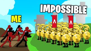 Stick War IMPOSSIBLE Undead Zombie Invasion vs Spearton Army [upl. by Anaujit943]