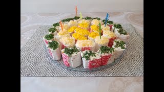 КРАБОВЫЕ ПАЛОЧКИ ФАРШИРОВАННЫЕ Закуска из крабовых палочекStuffed with crab sticks [upl. by Burtis]