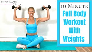 10 Minute Full Body Workout with Weights  For all levels [upl. by Clovis576]