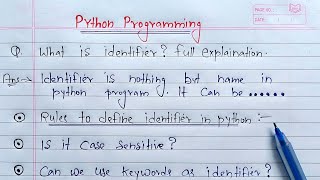 Python Identifiers  Learn Coding [upl. by Rolecnahc112]