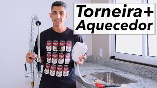 Como Instalar Torneira Monocomando e Aquecedor elétrico passo a passo [upl. by Alyel]