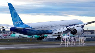 Boeing Company 7779 Landing At Paine Field [upl. by Lorette]